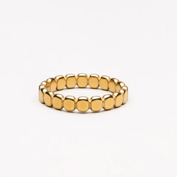 Gold Ring Everyday Non-Tarnish Gold Ring WATERPROOF Jewelry PRETTY Stacking ring - Picture 9 of 14